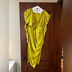 ASOS Green Long Sleeve Midi Dress Size 2